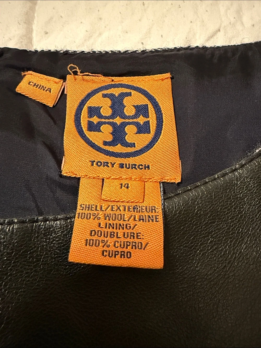 Tory Burch Grey Sheath Dress with Black Trim